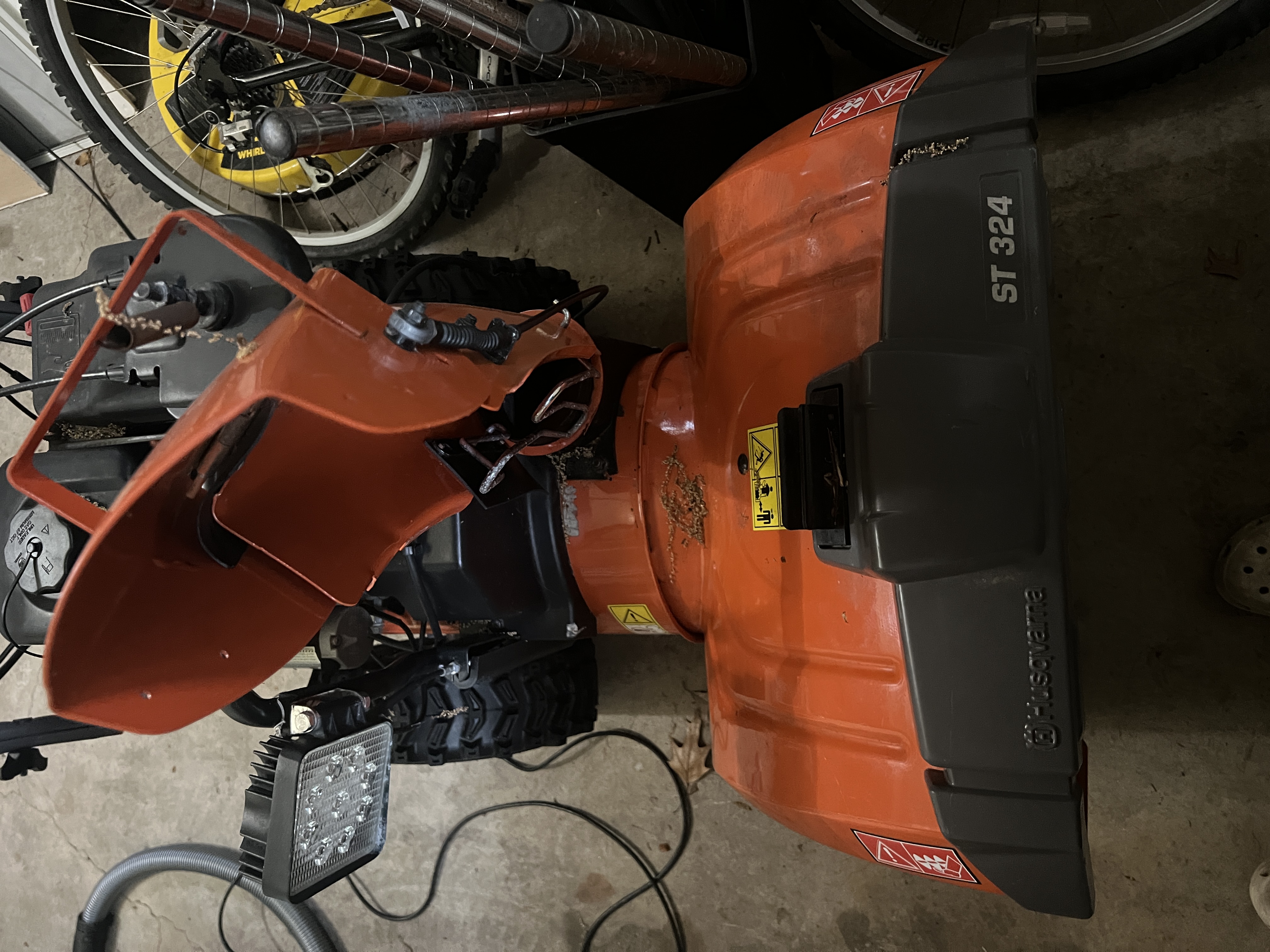 Husqvarna 450e II Rancher chainsaw fitted with a Stihl Rollomatic bar, New Hope.