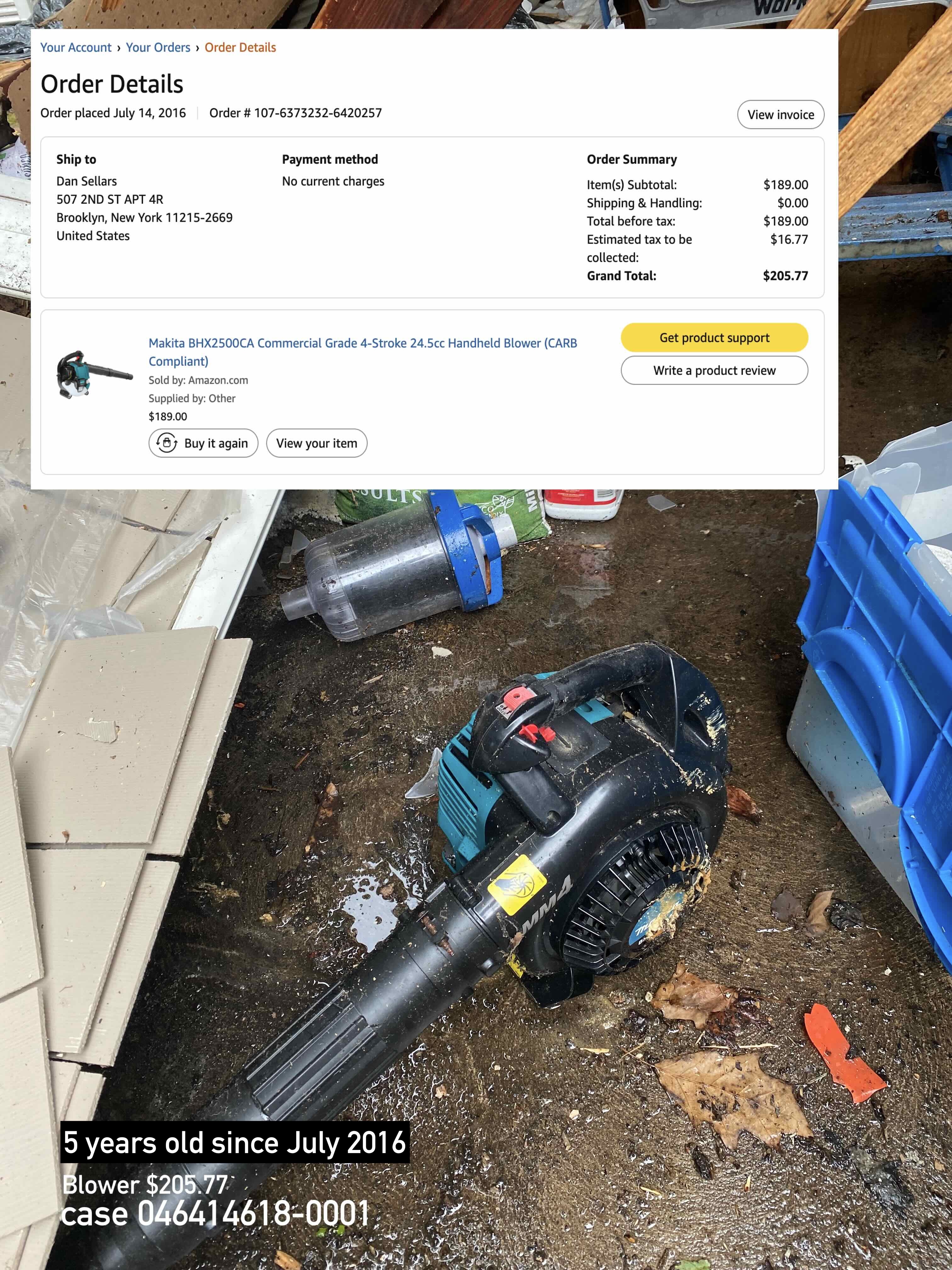 Claim photo for item #4 blower