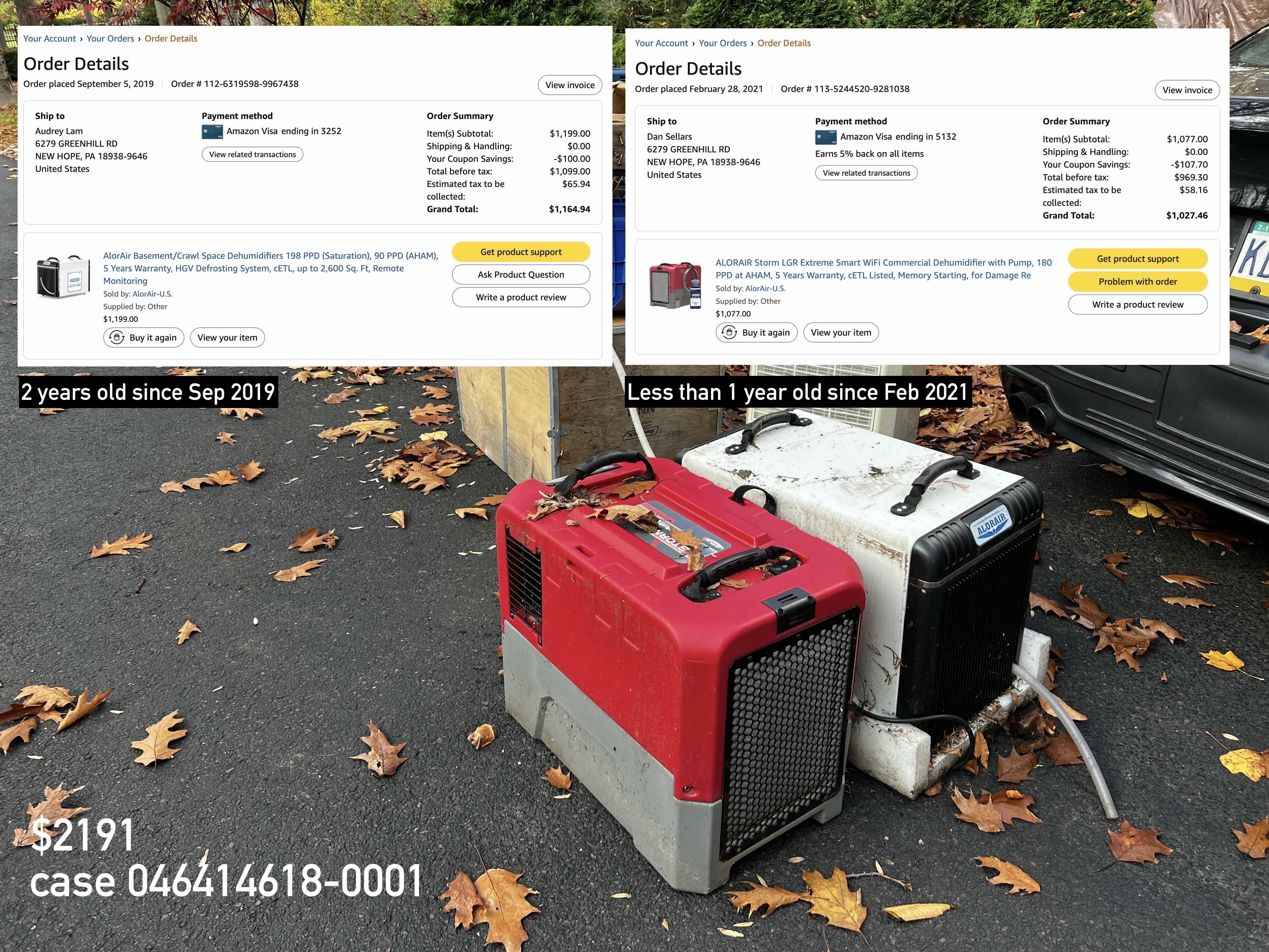 Claim photo for item #6 dehumidifiers