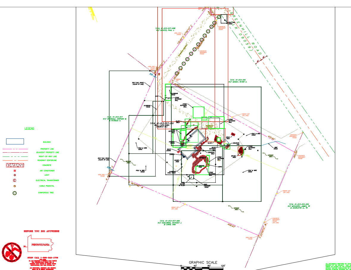 Parcel survey preview for 6279 Greenhill Rd, Solebury Twp — the documentary substrate underneath every pa.gf.cx record.